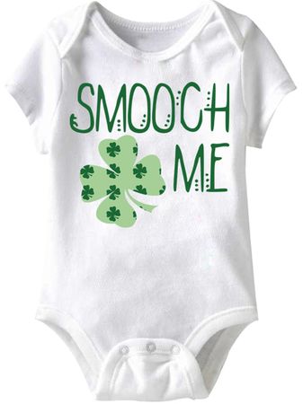 Smooch Me Funny Baby Romper White Infant Babies Creeper