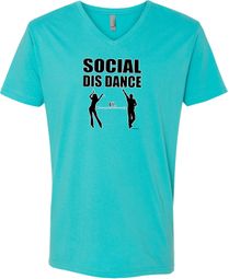 Social Distance Dance Adult V-Neck T-Shirt