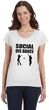 Social Distance Dance Ladies Fit V-Neck T-Shirt