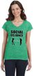 Social Distance Dance Ladies Fit V-Neck T-Shirt
