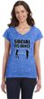 Social Distance Dance Ladies Fit V-Neck T-Shirt