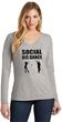 Social Distance Dance Ladies Long Sleeve V-Neck T-Shirt
