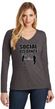 Social Distance Dance Ladies Long Sleeve V-Neck T-Shirt