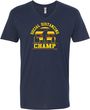 Social Distancing Champ Adult V-Neck T-Shirt
