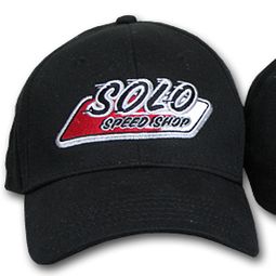 Solo Speed Shop Hat - Fitted Adult Black Classic Car Cap Solo Speed Shop Hat - Fitted Adult Black Classic Car Cap