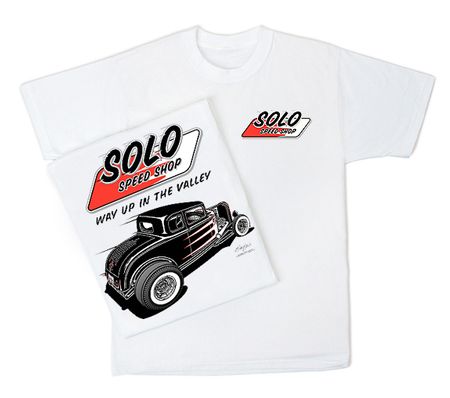 Solo Speed Shop T-Shirt - '32 Ford Classic Adult White Tee Shirt