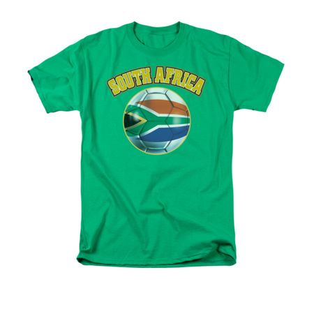 South Africa Soccer Futbol Shirt Adult Kelly Green Tee T-Shirt