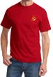 Soviet Shirt Hammer and Sickle Yellow Logo Pocket Print