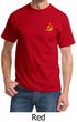 Soviet Shirt Hammer and Sickle Yellow Logo Pocket Print