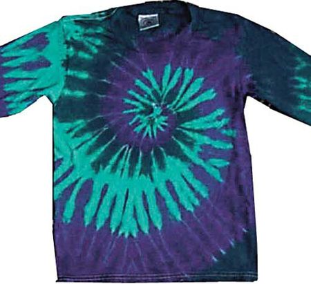 Spiral Pattern Blue Adult Unisex Tie Dye Long Sleeve Shirt