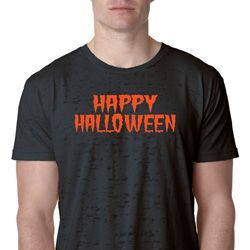 Spooky Happy Halloween Burnout Shirt Spooky Happy Halloween Burnout Shirt