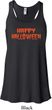 Spooky Happy Halloween Ladies Flowy Racerback