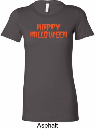 Spooky Happy Halloween Ladies Longer Length Shirt
