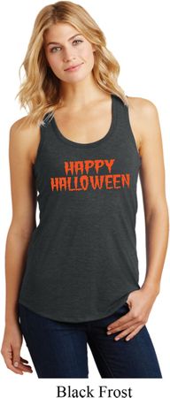 Spooky Happy Halloween Ladies Racerback