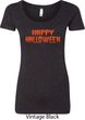 Spooky Happy Halloween Ladies Scoop Neck