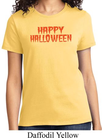 Spooky Happy Halloween Ladies T-shirt