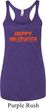 Spooky Happy Halloween Ladies Tri Blend Racerback