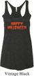Spooky Happy Halloween Ladies Tri Blend Racerback