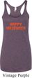 Spooky Happy Halloween Ladies Tri Blend Racerback