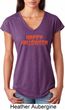 Spooky Happy Halloween Ladies Tri Blend V-neck