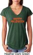 Spooky Happy Halloween Ladies Tri Blend V-neck