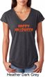 Spooky Happy Halloween Ladies Tri Blend V-neck