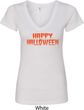 Spooky Happy Halloween Ladies V-Neck