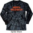Spooky Happy Halloween Long Sleeve Tie Dye Shirt