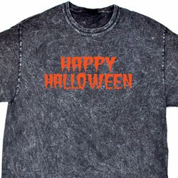 Spooky Happy Halloween Mineral Tie Dye T-shirt Spooky Happy Halloween Mineral Tie Dye T-shirt
