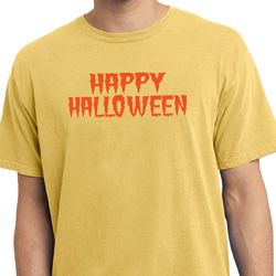 Spooky Happy Halloween Pigment Dyed T-shirt Spooky Happy Halloween Pigment Dyed T-shirt