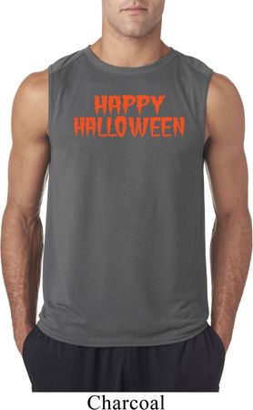 Spooky Happy Halloween Sleeveless Shirt