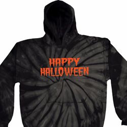 Spooky Happy Halloween Tie Dye Hoodie Spooky Happy Halloween Tie Dye Hoodie