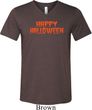 Spooky Happy Halloween Tri Blend V-neck