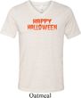 Spooky Happy Halloween Tri Blend V-neck