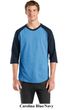 Sport Tek 3/4 Raglan Shirt Baseball Jersey Colorblock Tee T-Shirt