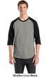 Sport Tek 3/4 Raglan Shirt Baseball Jersey Colorblock Tee T-Shirt