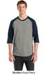 Sport Tek 3/4 Raglan Shirt Baseball Jersey Colorblock Tee T-Shirt