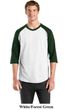 Sport Tek 3/4 Raglan Shirt Baseball Jersey Colorblock Tee T-Shirt