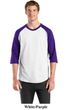Sport Tek 3/4 Raglan Shirt Baseball Jersey Colorblock Tee T-Shirt