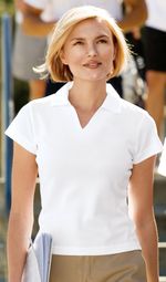 Sport Tek Ladies Polo Shirt Sport Golf Dri Mesh V Neck