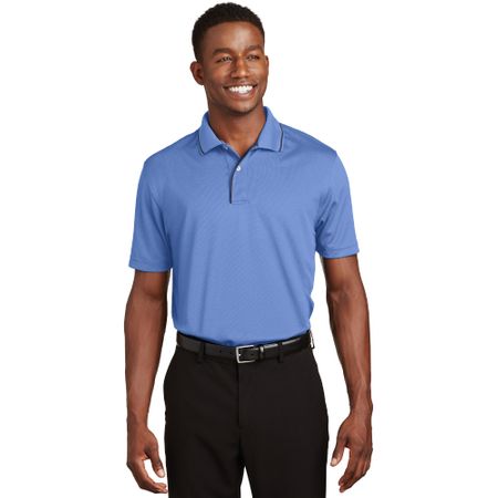 Sport Tek Polo Sport Shirt Dri Mesh With Tipped Collar And Piping