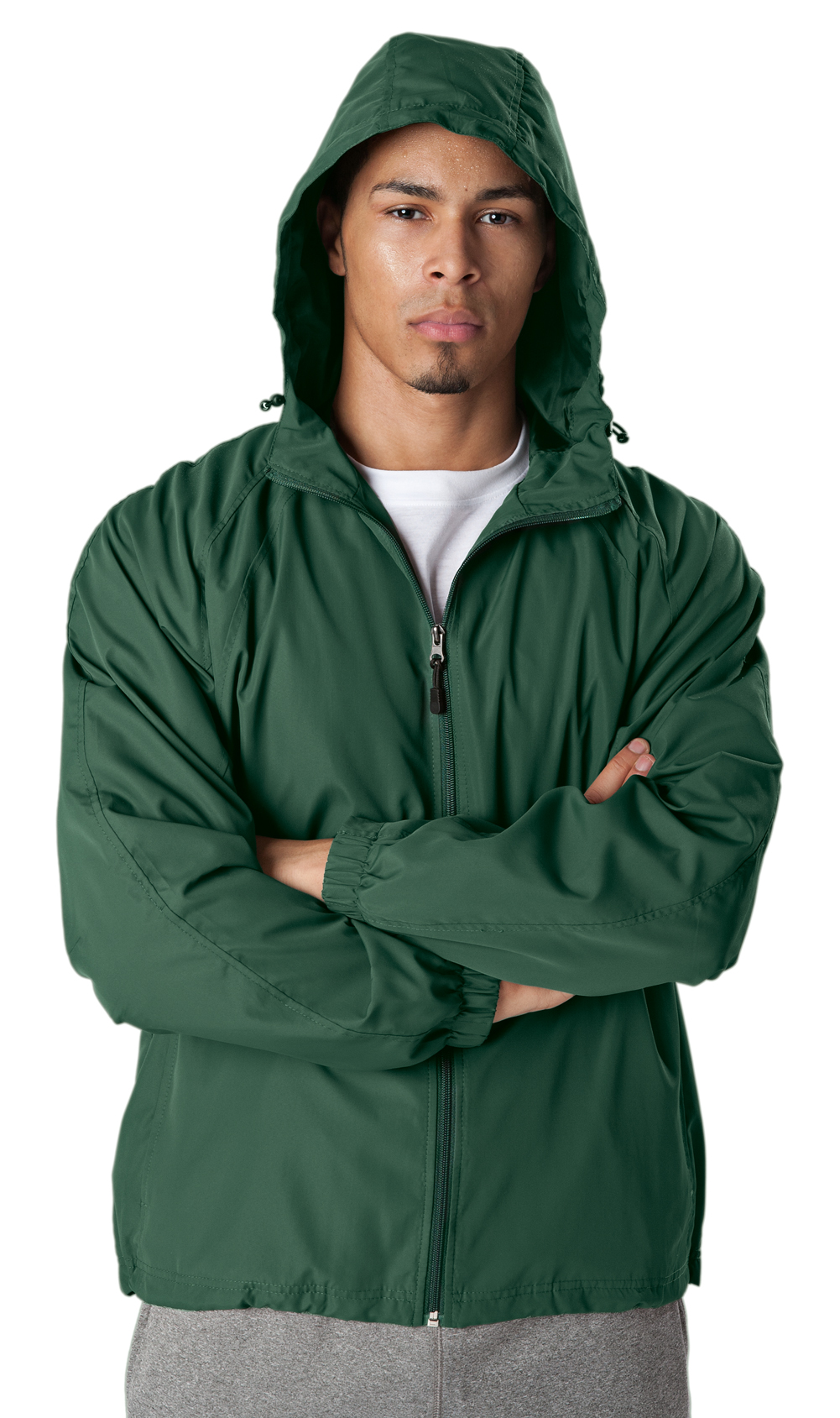Sport Tek Raglan Jacket Lightweight Hooded Outerwear Sport Tek Clothing
