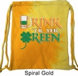 St Patrick's Day Bag Drink Til Yer Green Tie Dye Bag