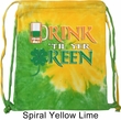 St Patrick's Day Bag Drink Til Yer Green Tie Dye Bag