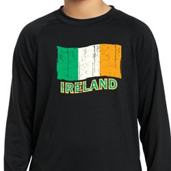 St Patrick's Day Distressed Ireland Flag Kids Dry Wicking Long Sleeve St Patrick's Day Distressed Ireland Flag Kids Dry Wicking Long Sleeve