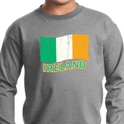 St Patrick's Day Distressed Ireland Flag Kids Long Sleeve Shirt St Patrick's Day Distressed Ireland Flag Kids Long Sleeve Shirt