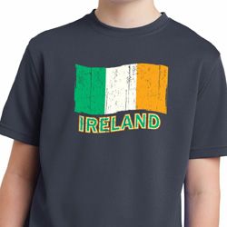 St Patrick's Day Distressed Ireland Flag Kids Moisture Wicking Shirt St Patrick's Day Distressed Ireland Flag Kids Moisture Wicking Shirt