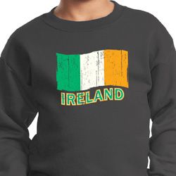 St Patrick's Day Distressed Ireland Flag Kids Sweat Shirt St Patrick's Day Distressed Ireland Flag Kids Sweat Shirt
