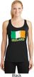 St Patrick's Day Distressed Ireland Flag Ladies Dry Wicking Racerback