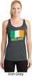 St Patrick's Day Distressed Ireland Flag Ladies Dry Wicking Racerback